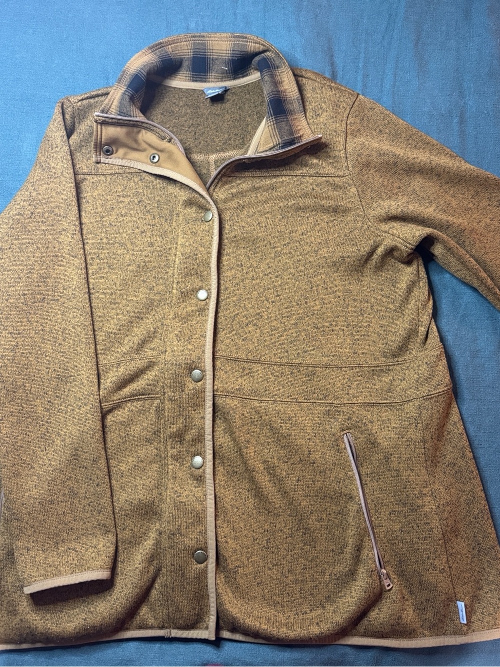 Eddie Bauer Women’s Tan/Gold Utility Funnel Collar Jacket